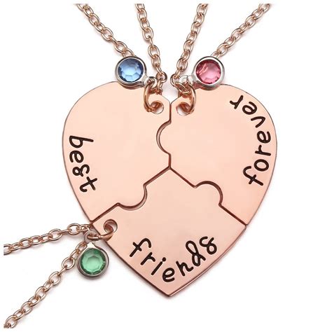 best friends forever necklace for 3